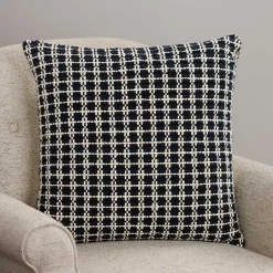 Discount Black Hemlock Woven Pillow Pillows