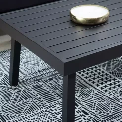 Kirklands Home Outdoor Tables|Holland Outdoor Coffee Table Black