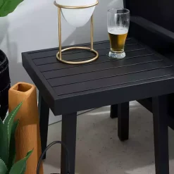 Kirklands Home Outdoor Tables|Holland Outdoor Side Table Black