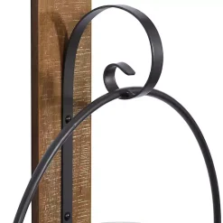 Outlet Black Hoop Glass Sleeve Wall Sconce, 24 in. Sconces