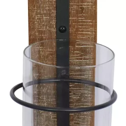 Outlet Black Hoop Glass Sleeve Wall Sconce, 24 in. Sconces