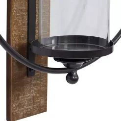 Discount Black Hoop Glass Sleeve Wall Sconce, 28 in. Sconces