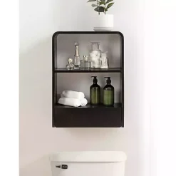 Kirklands Home Shelves|Kato Single Drawer Wall Shelf Black