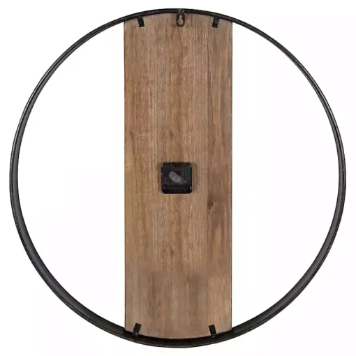 Kirklands Home Clocks|Ladd Natural Wood Wall Clock Black