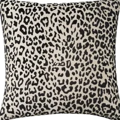 Online Black Leopard Jacquard Pillow Pillows
