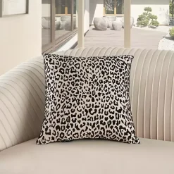 Online Black Leopard Jacquard Pillow Pillows