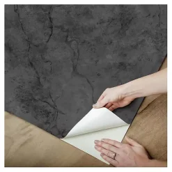 Kirklands Home Wall Murals & Wallpaper|Marble Peel & Stick Wallpaper Black