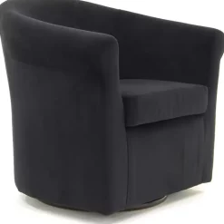 Kirklands Home Accent Chairs|Marley Swivel Accent Chair Black
