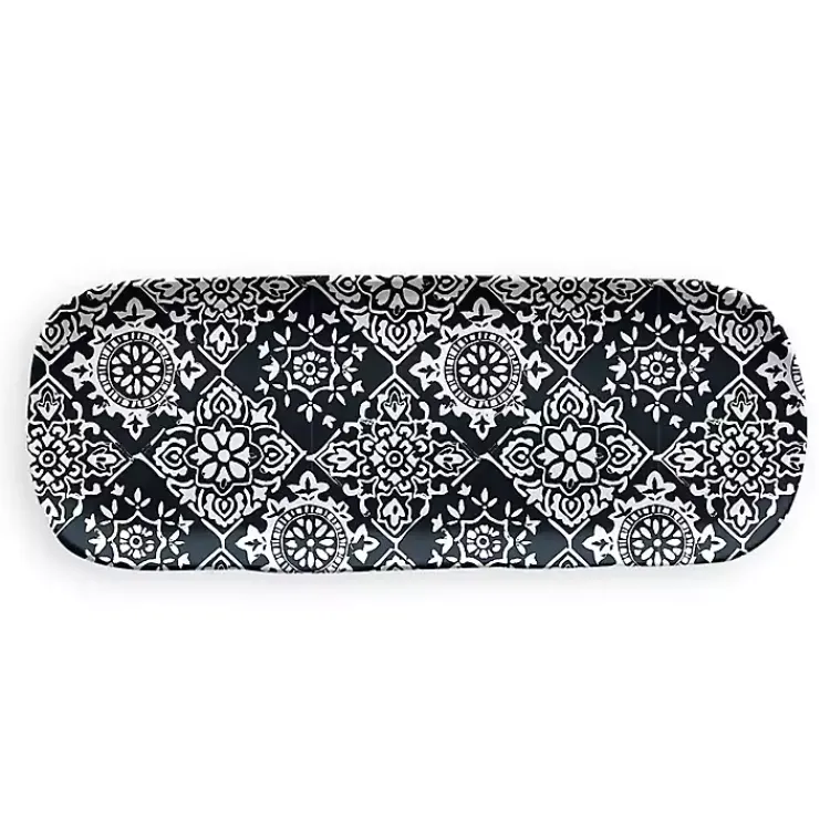 Kirklands Home Outdoor Dining|Black Melamine Bree Serving Tray