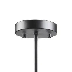 Kirklands Home Chandeliers & Pendant Lighting|Black Metal & Bowl Glass Shade 6-Light Chandelier