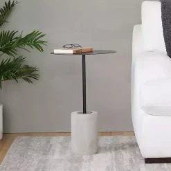 Kirklands Home Accent & End Tables|Metal & Concrete Janis Cocktail Table Black