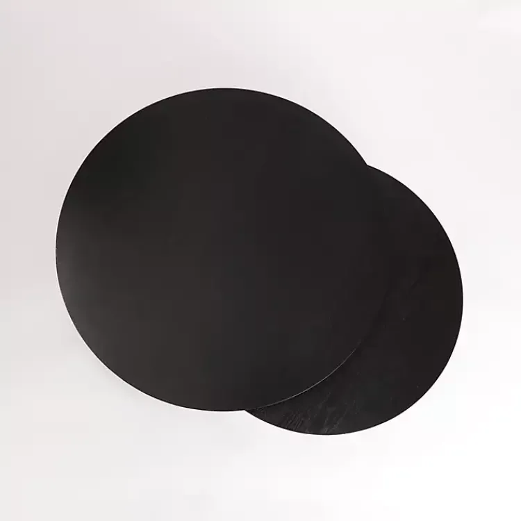 Kirklands Home Coffee Tables|Metal and Wood 2-pc. Storage Nesting Tables Black