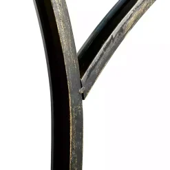 Kirklands Home Decorative Mirrors|Black Metal Arch Framed Mirror