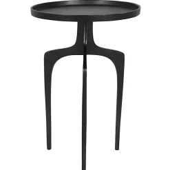 Kirklands Home Accent & End Tables|Metal Arched Legs Side Table Black