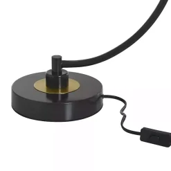 Kirklands Home Table Lamps|Black Metal Arched Task Lamp Brown