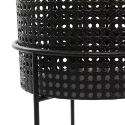 Kirklands Home Planters|Metal Basket Weave Planters, Set of 3 Black