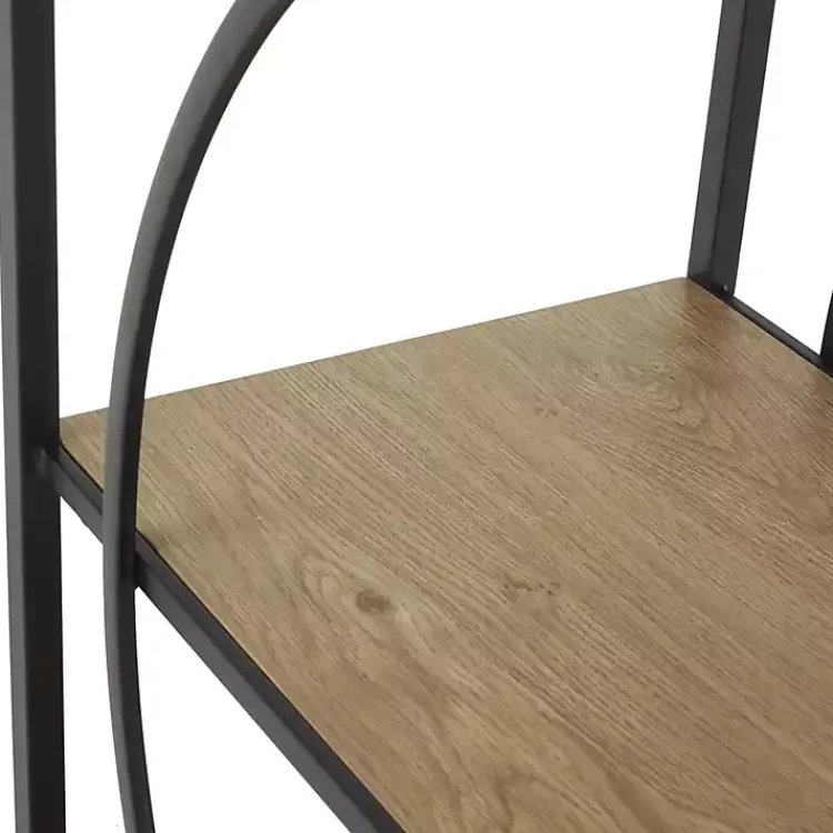 Kirklands Home Bookshelves|Black Metal Circles 5-Tier Bookcase