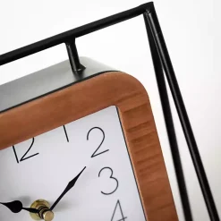 Online Black Metal Floating Frame Tabletop Clock Decorative Accents