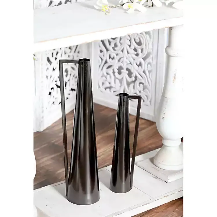 Outlet Metal Glam Vases, Set of 2 Vases