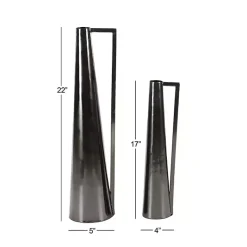 Outlet Metal Glam Vases, Set of 2 Vases