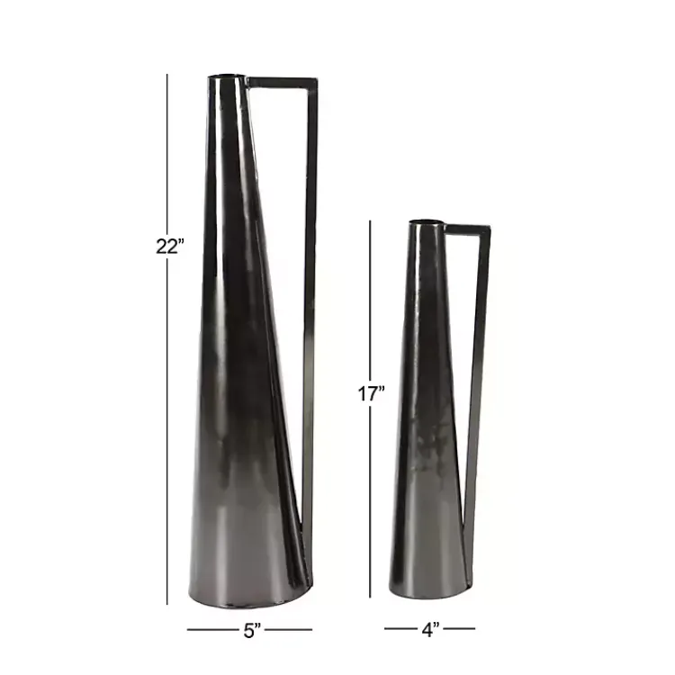 Outlet Metal Glam Vases, Set of 2 Vases