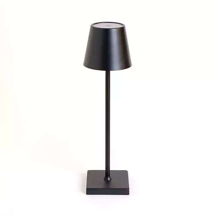 Kirklands Home Table Lamps|Metal LED Cordless Touch Lamp Black