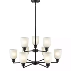 Kirklands Home Chandeliers & Pendant Lighting|Metal 9-Light Chandelier Black