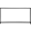 Kirklands Home Console Tables|Black Metal Mirrored Top Console Table