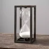 New Black Metal Rectangle Hourglass, 12 in. Decorative Accents