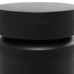 Kirklands Home Accent & End Tables|Metal Round Drum Accent Table Black