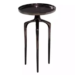 Kirklands Home Accent & End Tables|Metal Round Tripod Accent Table Black