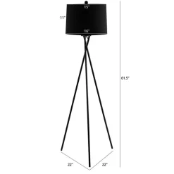 Kirklands Home Floor Lamps|Metal Tripod Twist Floor Lamp Black