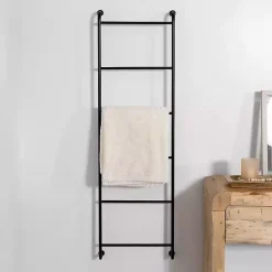 Kirklands Home Wall Storage|Metal Wall Ladder Black
