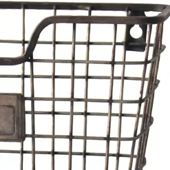 Kirklands Home Wall Storage|Black Metal Wire Mail Wall Pocket