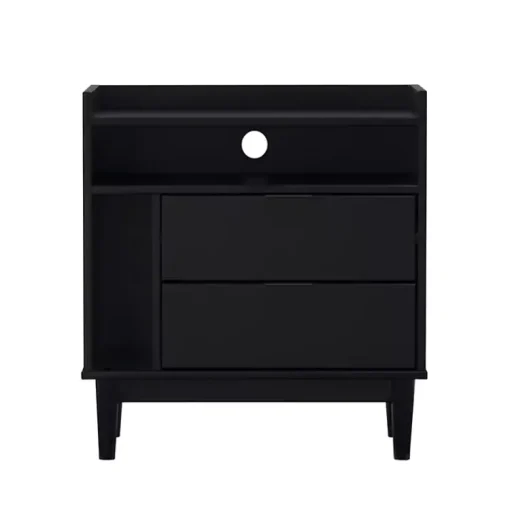 Kirklands Home Nightstands|Modern Frame Wood Nightstand Black