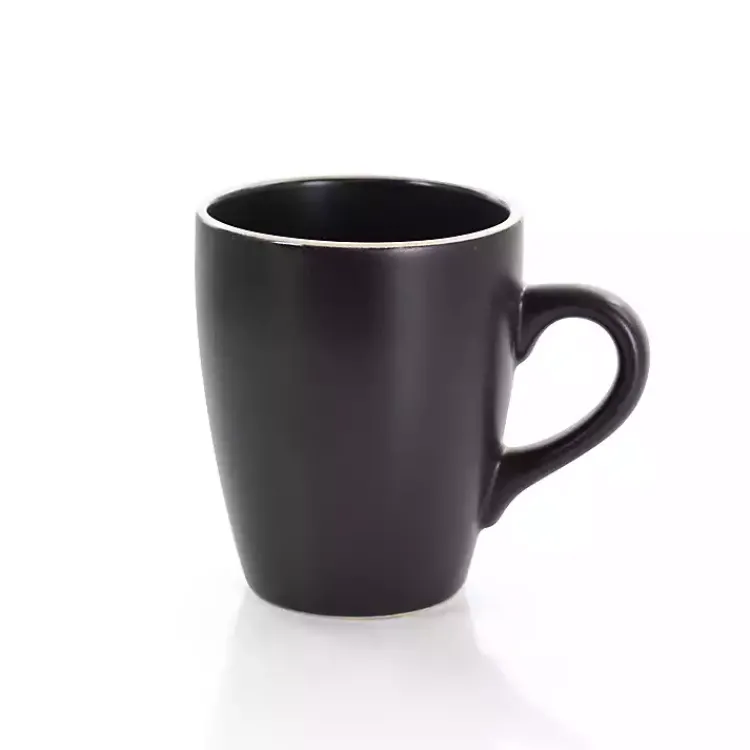 Kirklands Home Dinnerware|Modern Stoneware 16-pc. Dinnerware Set Black