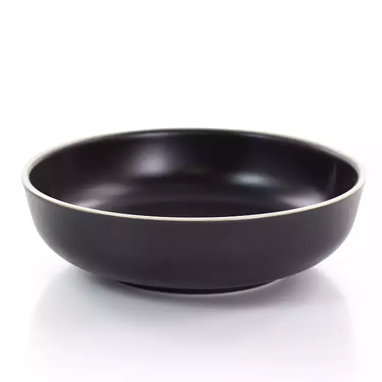 Kirklands Home Dinnerware|Modern Stoneware 16-pc. Dinnerware Set Black