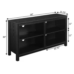 Kirklands Home Tv Stands & Media Consoles|Montana 4-Shelf Media Cabinet Black