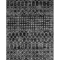 Kirklands Home Area Rugs|Moroccan Area Rug, 8x10 Black