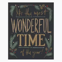 Discount Most Wonderful Time Canvas Art Print Christmas Art & Wall Decor