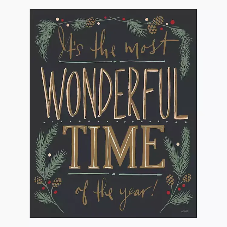 Discount Most Wonderful Time Canvas Art Print Christmas Art & Wall Decor