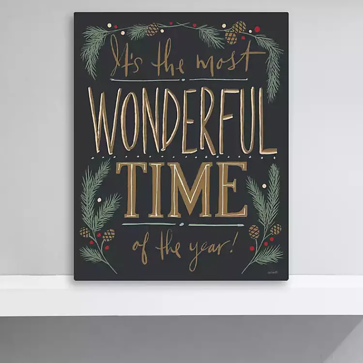 Discount Most Wonderful Time Canvas Art Print Christmas Art & Wall Decor