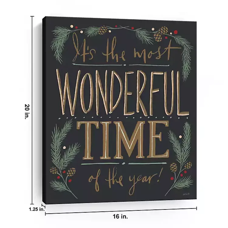 Discount Most Wonderful Time Canvas Art Print Christmas Art & Wall Decor