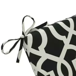 Kirklands Home Outdoor Cushions & Pillows|Black New Geometric Outdoor Chaise Cushion