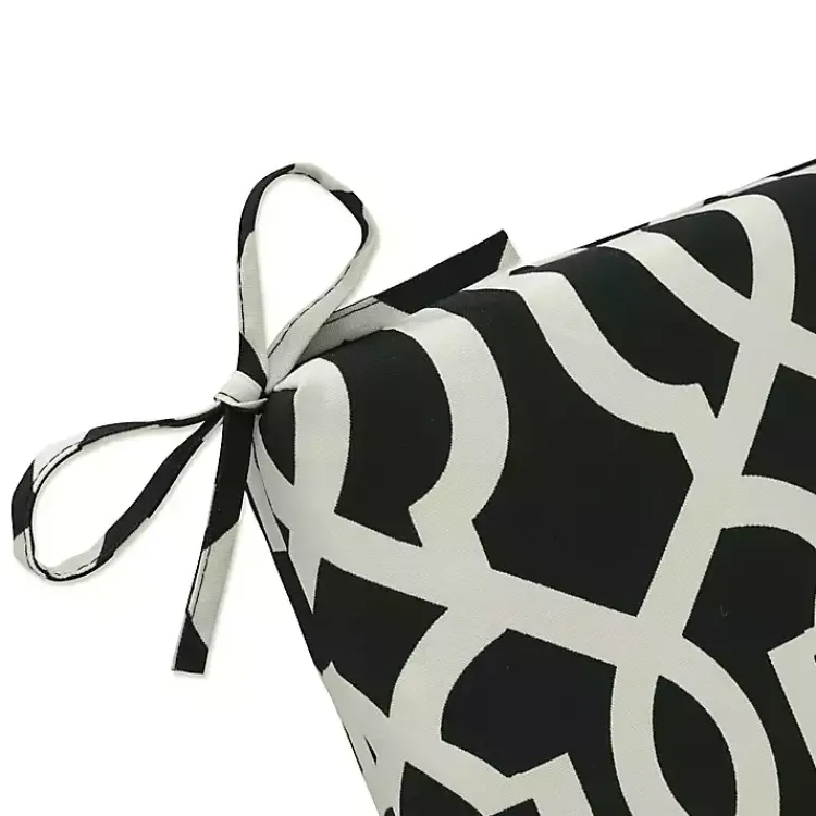 Kirklands Home Outdoor Cushions & Pillows|Black New Geometric Outdoor Chaise Cushion