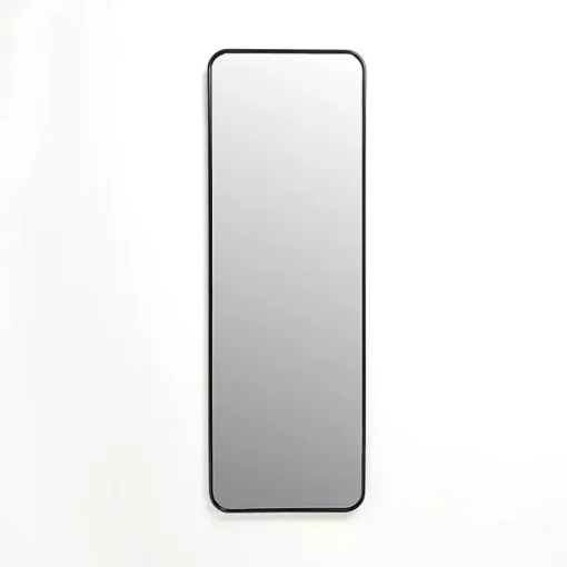 Kirklands Home Framed Mirrors|Black Nouveau Panel Wall Mirror