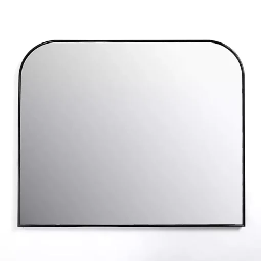 Kirklands Home Framed Mirrors|Black Nouveau Wide Arch Wall Mirror