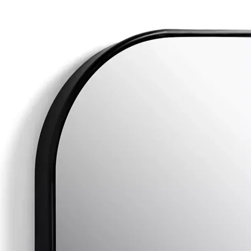 Kirklands Home Framed Mirrors|Black Nouveau Wide Arch Wall Mirror