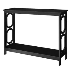 Kirklands Home Console Tables|Octagon Single Shelf Console Table Black