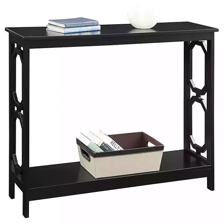 Kirklands Home Console Tables|Octagon Single Shelf Console Table Black